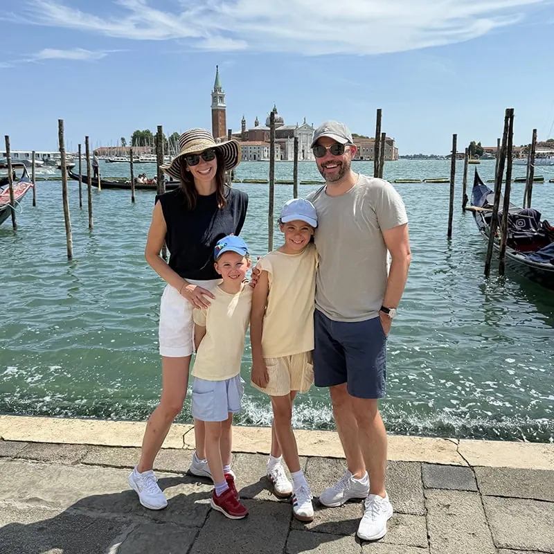 James Tracey and family in Venice